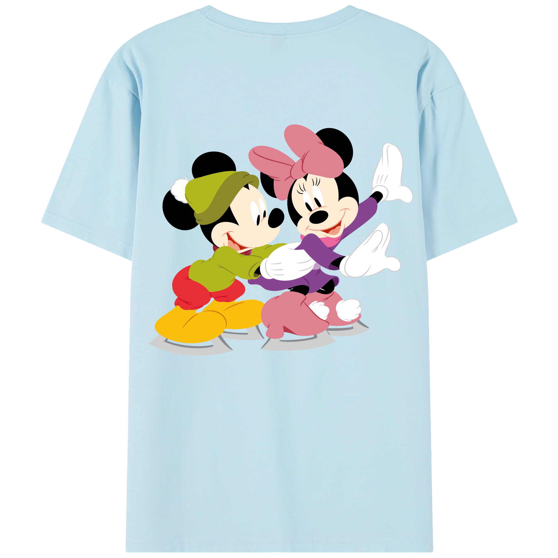 （画像用） ミッキーマウス Mickey Mouse 綿100％半袖Tシャツ（背面プリント）